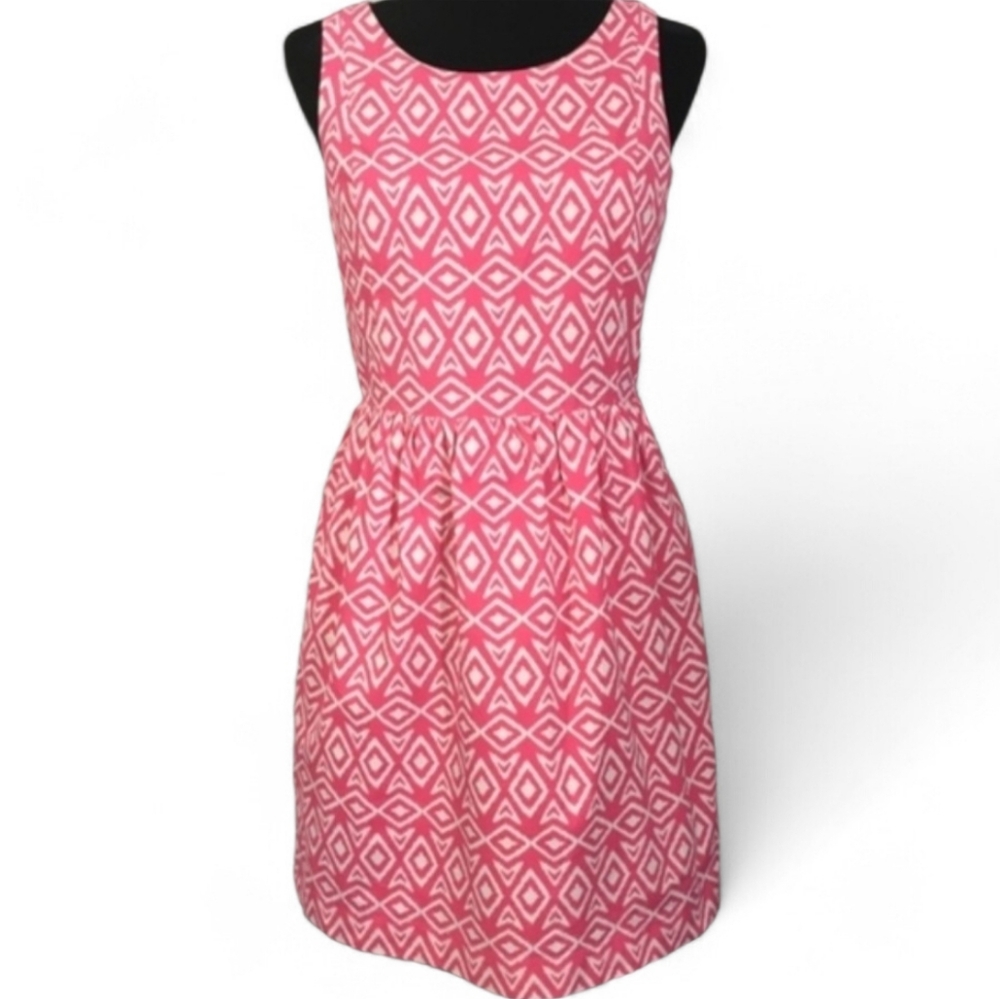 Brooks Brothers 346 Women's Pink Sleeveless Dress.Pockets Preppy Sz 10
